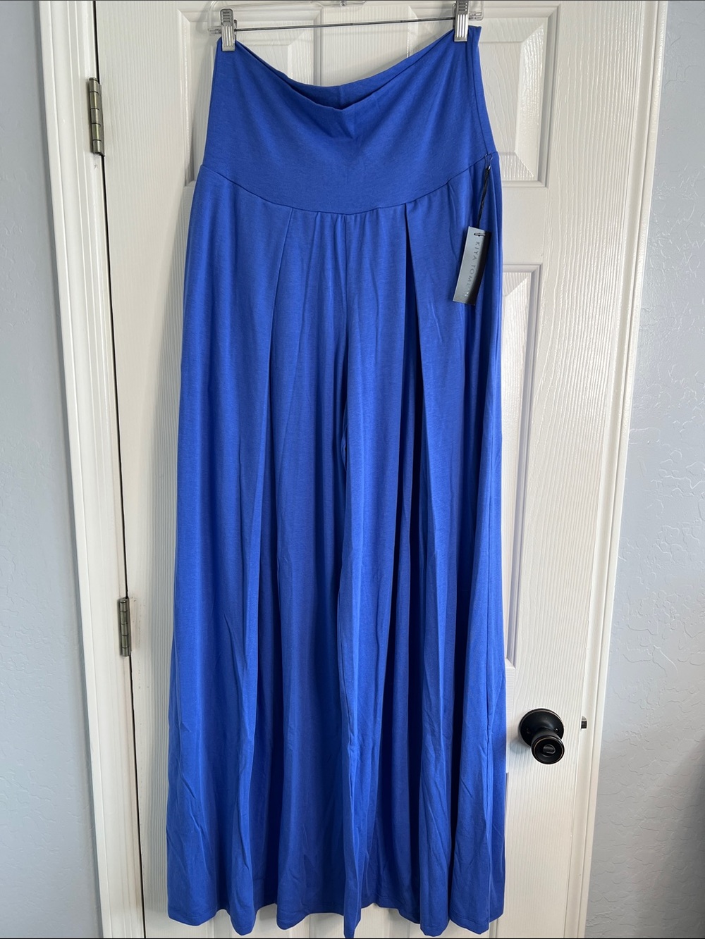 NWT Kiya Tomlin Amparo Blue wide leg pleated pants & sleeveless top set - Picture 9 of 14